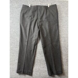 Polo Ralph Lauren Pants Mens 41R Gray Cuffed Wool Cashmere Made in Italy Vintage